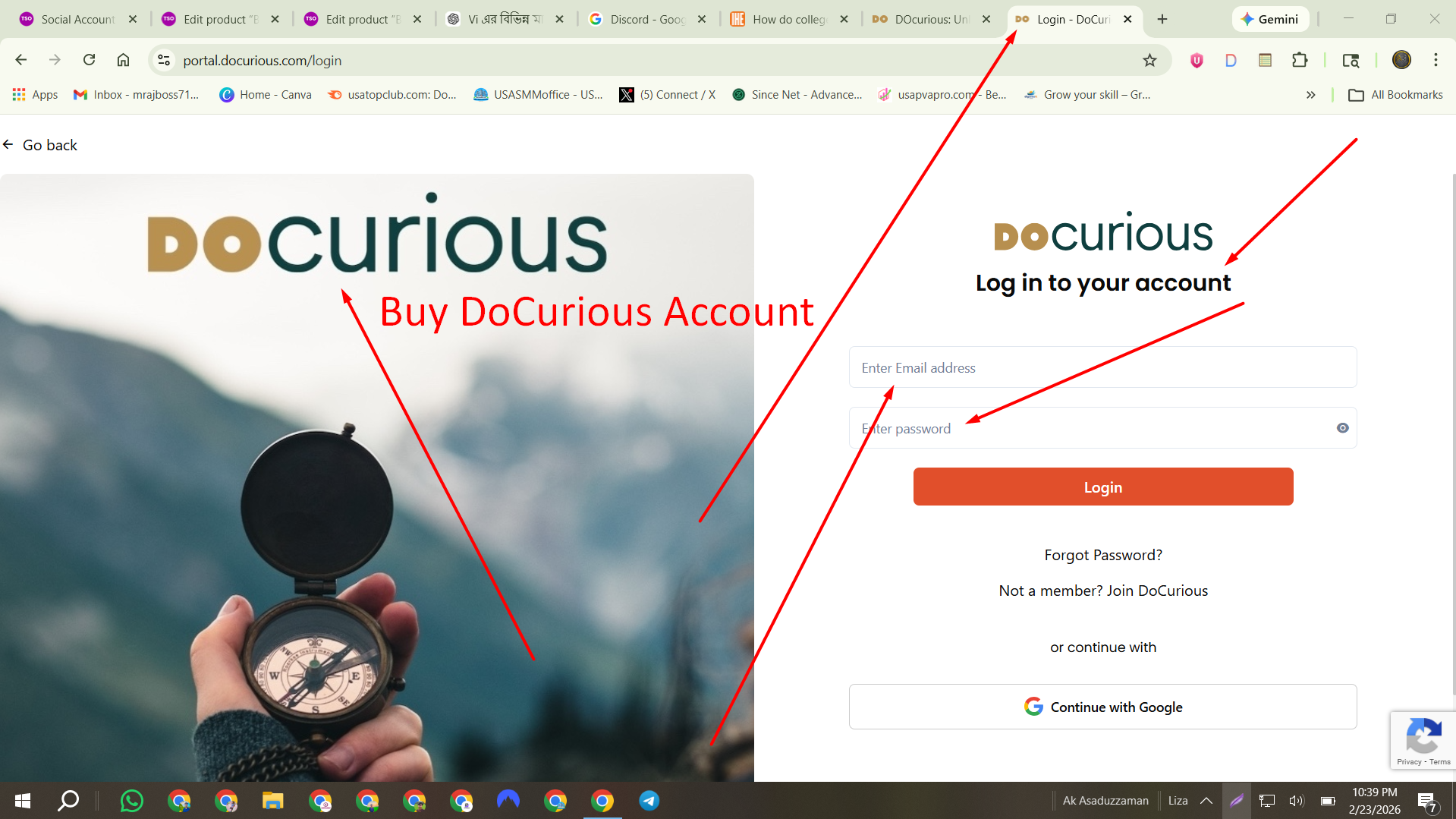 Buy DoCurious Account