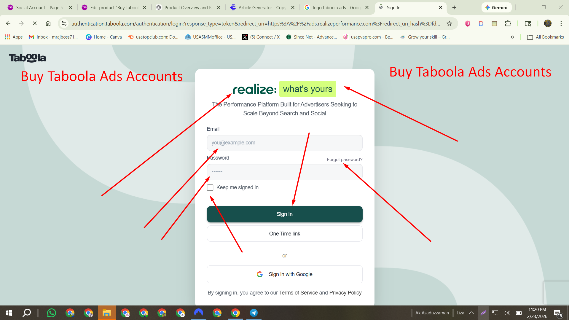 Buy Taboola Ads Accounts