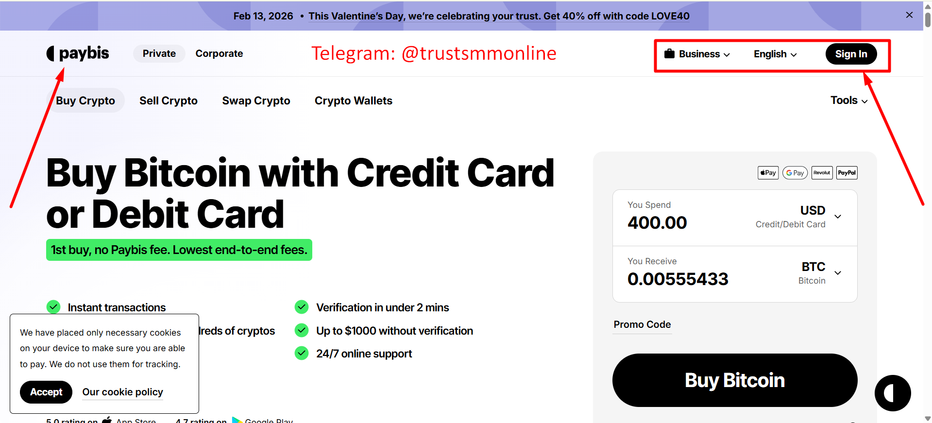 how to buy verified paybis account online