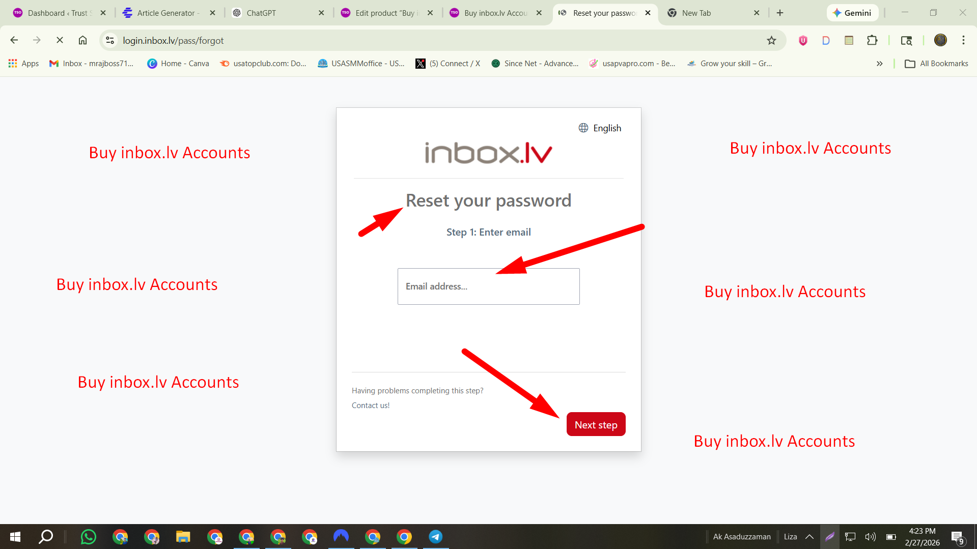 Buy inbox.lv Accounts